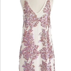 J Crew Linen Sundress in Iridescent Sequin, Size 6